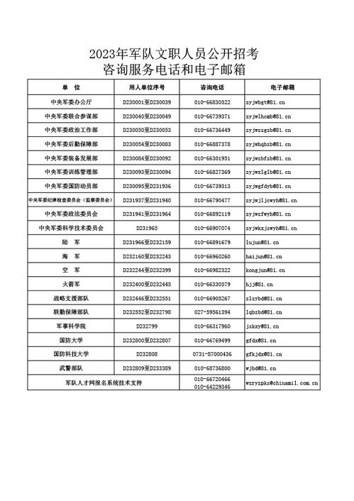 2023年军队文职人员公开招考咨询服务渠道及节能管理服务实战指南